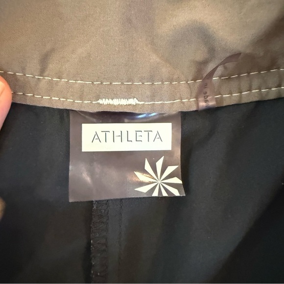 ATHLETA Women’s Black A Line Skater Flare Skirt Inner Shorts Size 6 - Picture 3 of 8